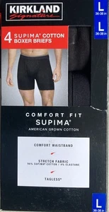 Kirkland Signature Herren 4er Pack Stretch Pima Baumwolle Boxershorts - Größe: Large - Bild 1 von 2