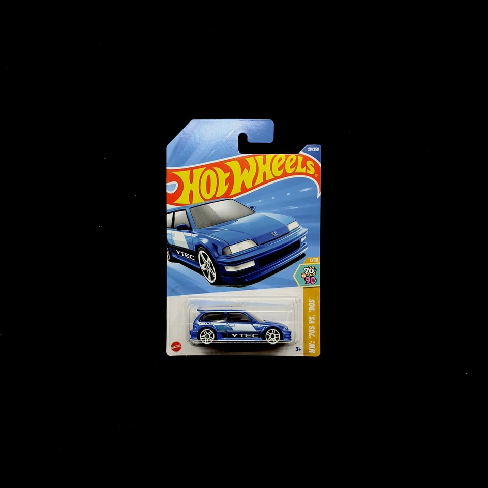 2025 Hot Wheels - ‘90 HONDA CIVIC EF - 70’s vs 90’s Series 1/10 - Blue - Image 1 of 1