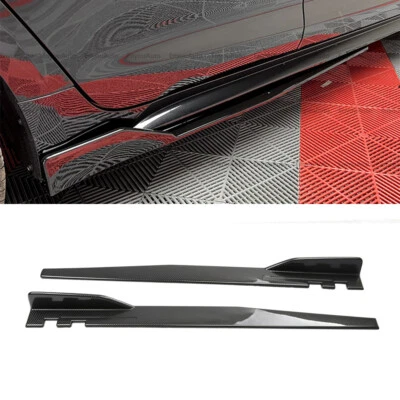 Panel basculante de extensión de faldón lateral de fibra de carbono para Jaguar F-Type 46" Foto 1 de 4