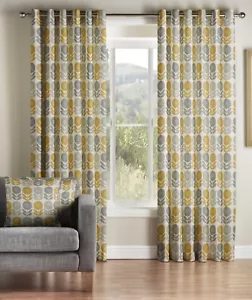 Cortinas forradas con encabezado de ojales de diseño floral MONTGOMERY Uppsala - ALTERACIONES GRATUITAS - Imagen 1 de 1