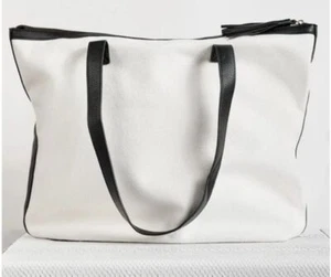 Walter Baker Tote Bag White & Black Carly Wkndr Bag Shoulder Straps NWT (2) - Picture 1 of 12