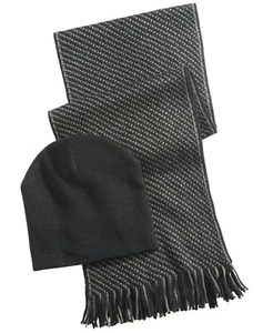 $99 Club Room Men'S Black Gray Printed Acrylic Winter Muffler Scarf (Scarf Only) - Picture 1 of 1