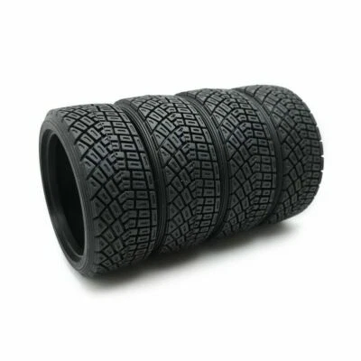 4Pcs For RC 1/10 Rally RC Off Road Car Soft Rubber Tire HSP HPI PP0189 Model Set - Image 1 of 4