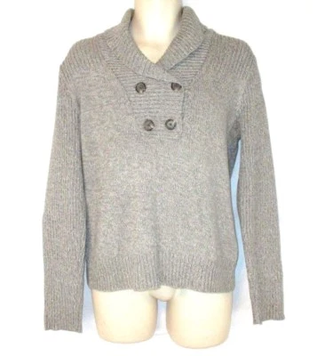 Suéter con cuello gris American Living para mujer talla L manga larga carrera AA450 Foto 1 de 3