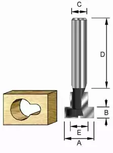 ENT T-Nutfräser HW 17730 Ø 9,5/4,8mm - S8 x 32 mm - Bild 1 von 1