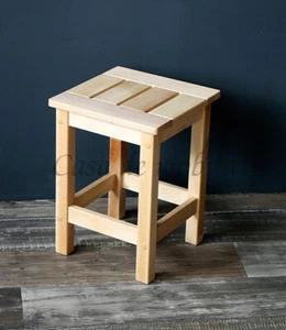 Massivholz Nachttisch Kernbuche geölt Sitz-hocker Blumentisch Holz Beistelltisch - Bild 1 von 8
