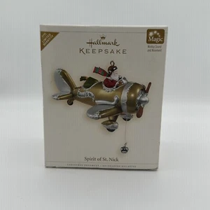 Hallmark Keepsake Ornament Spirit of St. Nick Magic Airplane Windup 2006 nuevo - Imagen 1 de 4