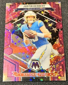 2023 Panini Mosaic Pink /50 Disco Prizm Justin Herbert National Pride #255 - Picture 1 of 2