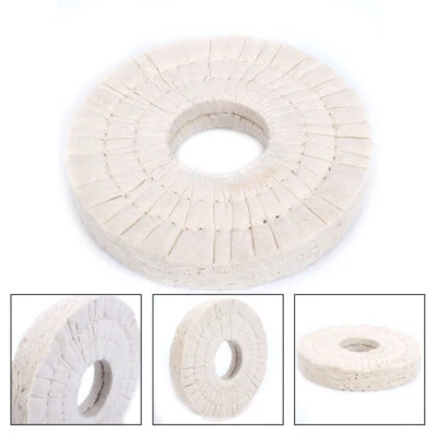 6'' Cotton Airway Polishing Wheel Cloth Buffing Pad 150mm For Metal Wood 40 Ply - Image 1 of 4