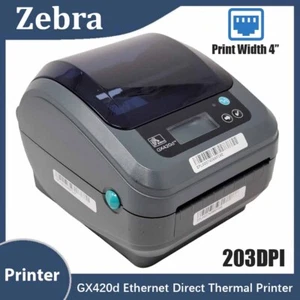 Zebra GX420d Direkter Thermodrucker für Label Barcode Print 203dpi Ethernet Port - Bild 1 von 6
