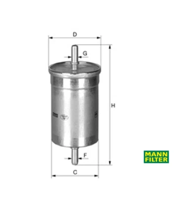 Filtro de combustible Mann-Filter Wk 612/1 para Citroën Dacia Nissan Vauxhall Peugeot Puch Foto 1 de 2