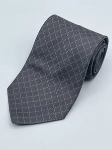 BROOKS BROTHERS MEN'S TIE GRAY CHECK PURE SILK Width: 3.75 Length: 60" - Picture 1 of 5