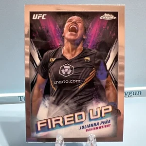 Julianna Pena 2024 Topps Chrome UFC Fired Up FDP-1 Kostenloser Versand - Bild 1 von 4