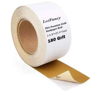 PSA Sandpaper Roll, 180 Grit 2-3/4" Wide by 21.9 Yard Long, Self Adhesive Lon... - Picture 1 of 8