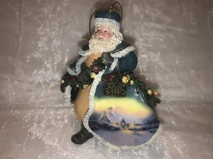 "Bounty of Good Tidings Santa" THOMAS KINKADE, ORNAMENTO SANTA DEL VIEJO MUNDO - Imagen 1 de 6