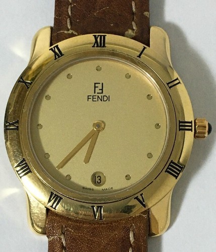 LUXURY FENDI 810 G G Plated Dial yellow cream Dial Like New ? FAST & FREE
