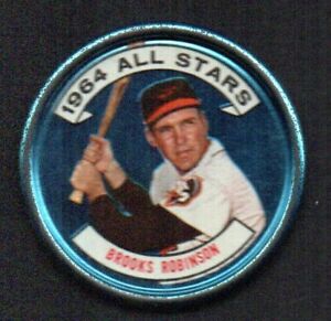 BROOKS ROBINSON ALL STAR orioles 1964 TOPPS COINS INSERT #125 NO DENTS