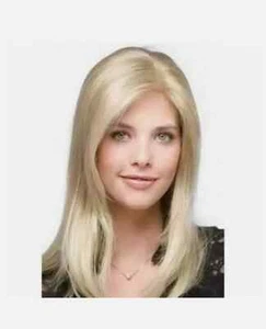 Nuevas pelucas de cabello humano liso rubio claro largo glamour para mujer cabello real - Imagen 1 de 7