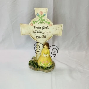 Figura de cruz con Dios todas las cosas son posibles - Imagen 1 de 1