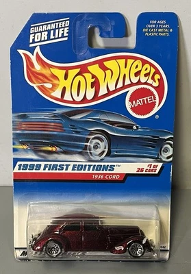 1999 Hot Wheels #649 First Editions 1/26 1936 CORD Burgundy ~NEW - Image 1 of 4