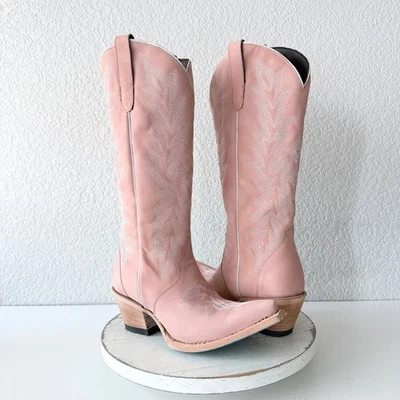 Botas de Vaquero Lane Gallatin para Mujer 8 Rosa Vaquera Western Media Pantorrilla Punta Foto 1 de 4