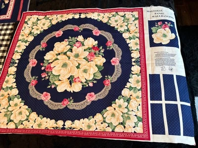 Panel de tela de flor de magnolia vintage Foto 1 de 4