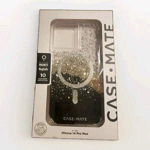 Case-Mate Brilliance for iPhone 14 Pro Max - Silver Black Glitter NIB - Picture 1 of 5
