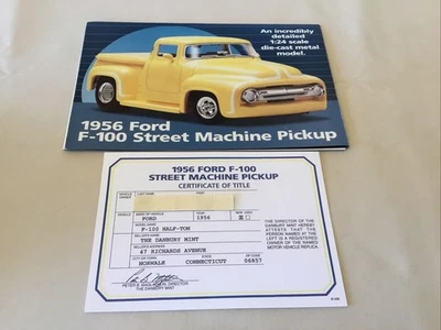 Ford F100 Street Machine 1956 Danbury como nuevo título y folleto papeleo solo 1:24 Foto 1 de 4