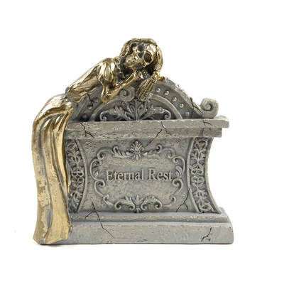 RIP "My Beloved" Lápida Mármol/Oro Estilo Esqueleto Halloween Nuevo con Etiquetas Foto 1 de 4