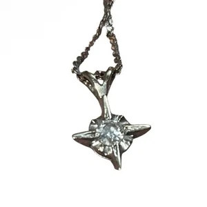 14k Italian Gold Necklace Marked 585 DE With Northern Star Pendant - 4g - Picture 1 of 16