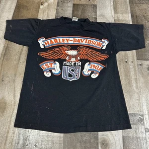 T-shirt vintage Harley Davidson Sportswear Eagle Daytona taglia small pre emblema 3D - Foto 1 di 14