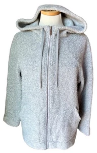 LULULEMON SO SHERPA HOODIE MIT DURCHGEHENDEM REISSVERSCHLUSS ~ grau mit silbernem Reißverschluss ~ Gr. 6 ~ Wolle/Nylon ~ SCHÖN - Bild 1 von 7