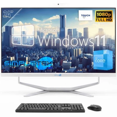 All In One 24" Fhd Touch I3 12Th Gen Win11 Ram 4Gb Ssd 120Gb Pc Fisso Webcam 2K - Image 1 of 4