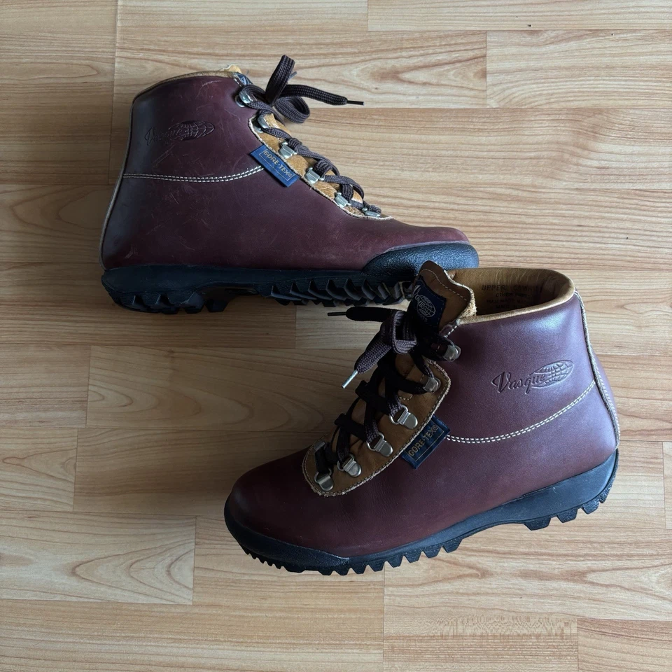 Винтажные туристические ботинки 1980-х из воловьей кожи Vasque Goretex женский размер 8! - Изображение 1 из 4