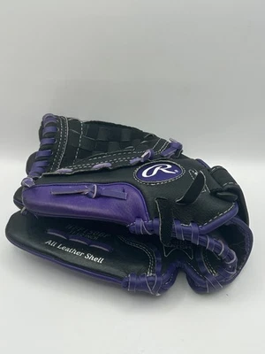 "Guante de béisbol Rawlings Highlight Series 11,5"" HFP150BP cuero negro púrpura LHT Foto 1 de 4