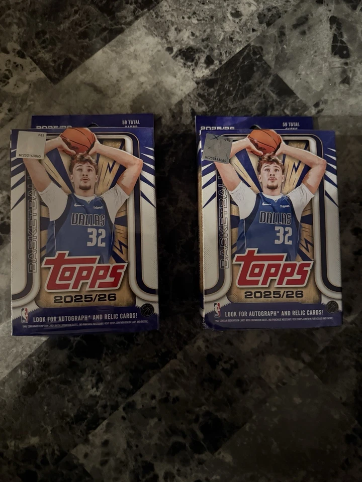2025-26 TOPPS NBA Basketball Hanger Box | 2 BOX LOT - Image 1 of 1