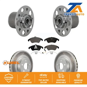 Front Hub Bearing Coated Brake Rotor & Pads Kit For Mercedes-Benz E350 E400 E250 - Picture 1 of 12