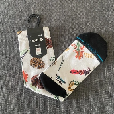 Calcetines Stance x Topo Designs Hongo Pino Conos Flores Grandes Para Hombre 9-13 Foto 1 de 3