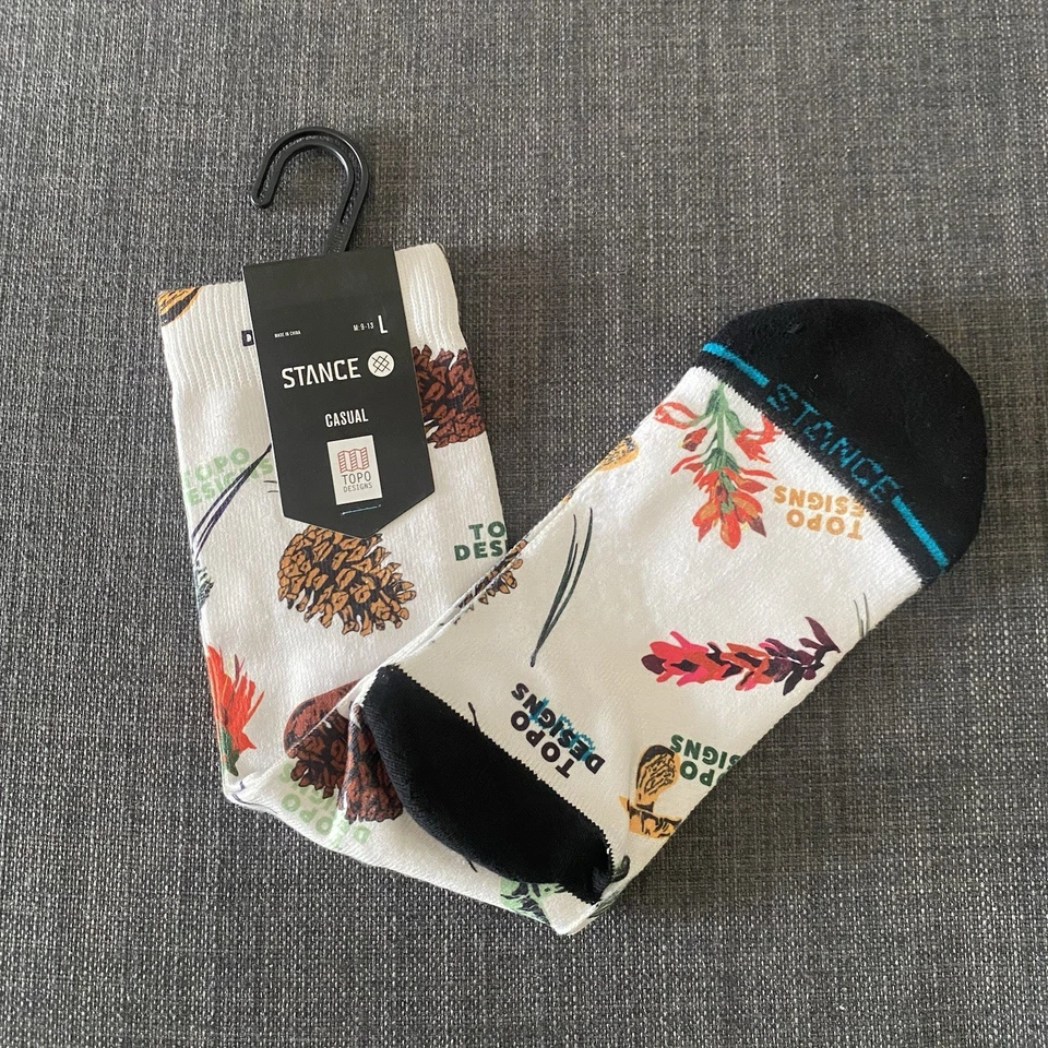 Stance Topo Designs Crew Socks - Canvas