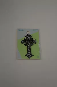Applikation - Bügelbild - Gothic schwarz-weiß Kreuz - Bild 1 von 1
