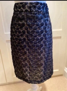Anne Fontaine Pencil Skirt - Anastase - rose effect - Size 40 (UK 12)/black - Picture 1 of 6