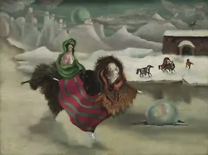 LEONORA CARRINGTON Poster or Canvas Print "La Joie de Patinage" - Picture 1 of 1