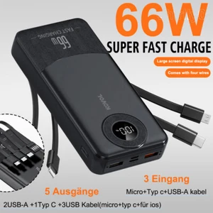 Powerbank 1000000mAh 66W USB-C Externer Batterie 4 USB Ladegerät für Alle Handys - Bild 1 von 15