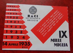 RACI Brescia IX Mille Miglia 14 Aprile 1935 Anno XIII viaggiata 1935 (A406 - Picture 1 of 3