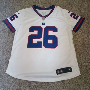 Nike Dri Fit On Field Apparel Color Rush NY Giants Saquon Barkley Jersey Boys M - Picture 1 of 5