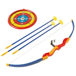 Kids Bow and Arrow Toy Archery 3 Suction Cup Arrows and Target Indoor Outdoor - Picture 1 of 4