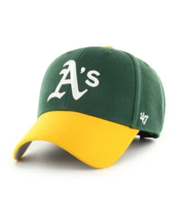2025 Oakland Athletics Green/Yellow 2 Tone 47 MVP Adjustable Strapback - Picture 1 of 2