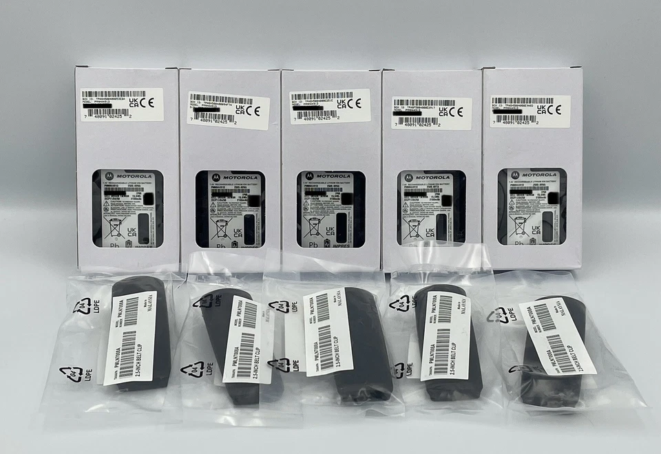 MOTOROLA Genuine PMNN4491D battery IMPRES belt clip PMLN7008A - x3 / 2025 Y