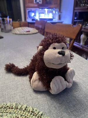 Ganz Webkinz Cheeky Monkey Plush Curly Brown Stuffed Animal Toy 8 Inch HM080 B - Image 1 of 3