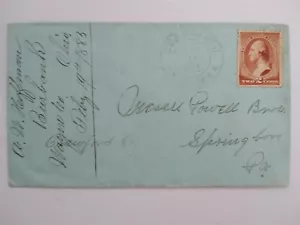 Ohio: Burbank 1885 Cover, Violet Slant Serif Town, Postmaster Cancel - Picture 1 of 4